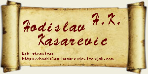 Hodislav Kašarević vizit kartica